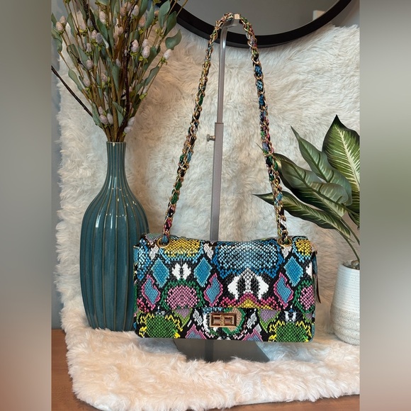 NWT 3am Forever Graffiti Snakeskin Bag - Picture 2 of 16